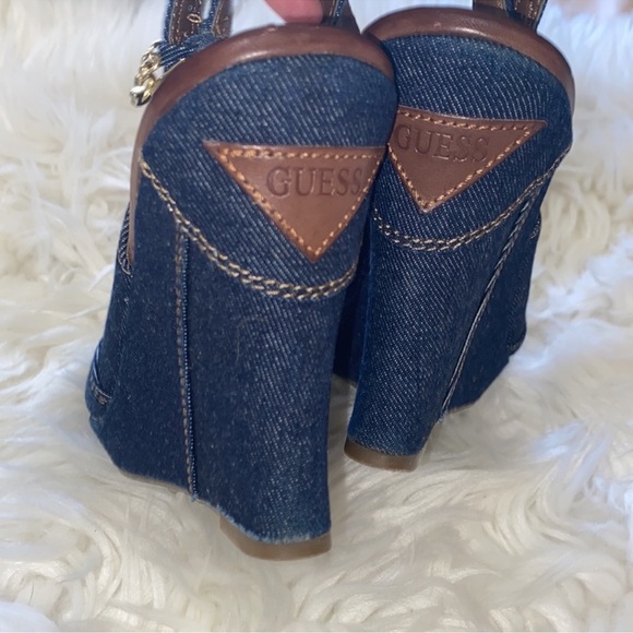 Guess denim own tore wedges - Picture 8 of 10